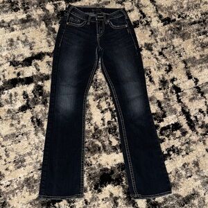 Silver Jeans Women's Dark Blue Slim Boot Cut Jeans